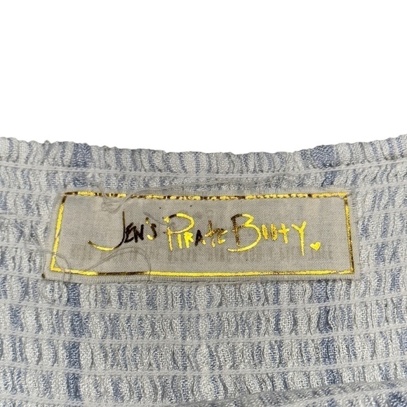 Jens Pirate Booty x Free People Coastline Striped Smocked Mini Dress US S - Picture 5 of 12